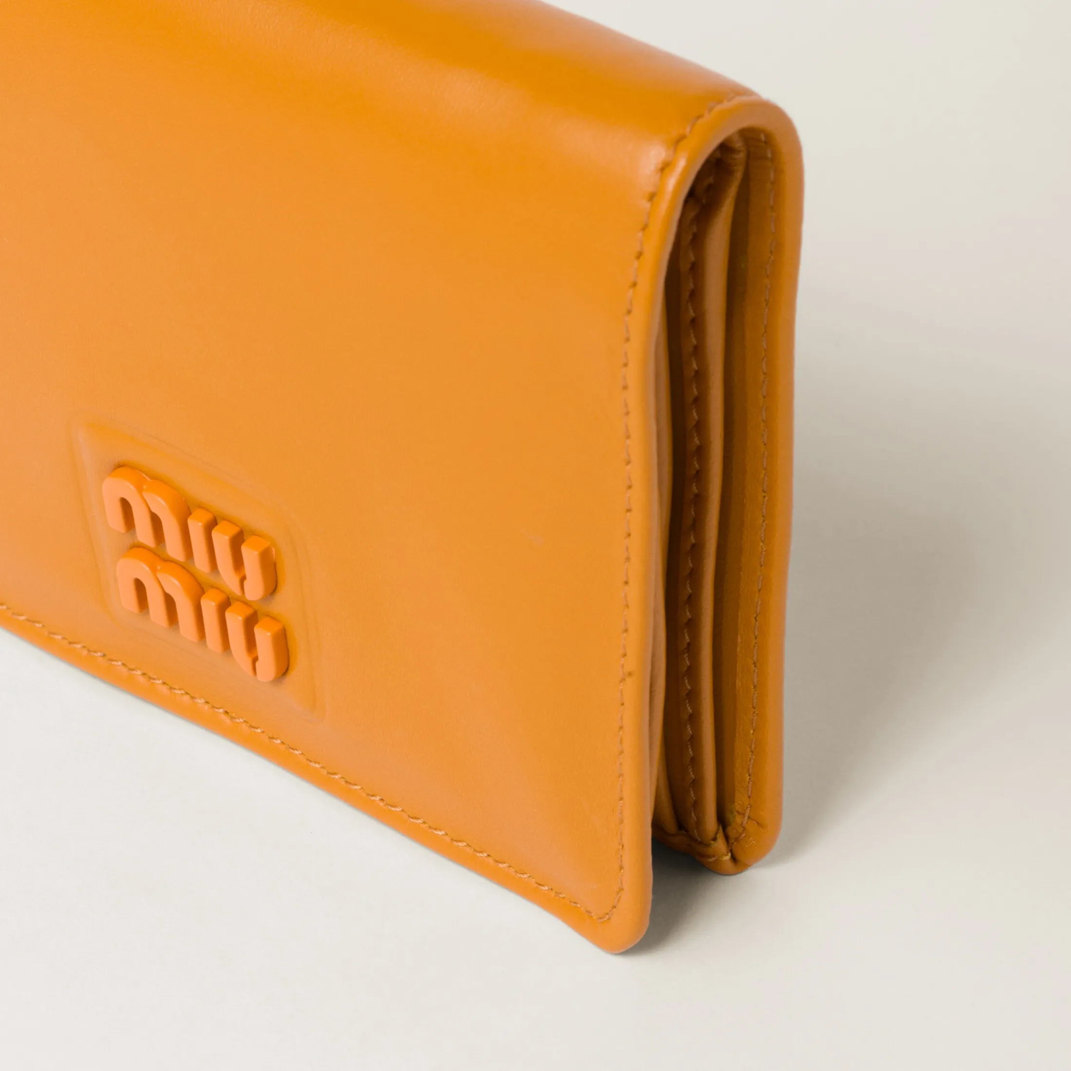Pomegranate Yellow Small Leather Wallet | Miu Miu
