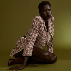 Pomegranate Yellow/red Check Miniskirt | Miu Miu