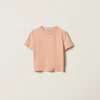 Powder Pink Cotton T-shirt | Miu Miu