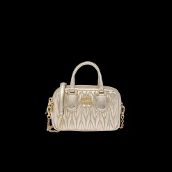 Pyrite Arcadie Matelassé Nappa Leather Mini-bag | Miu Miu