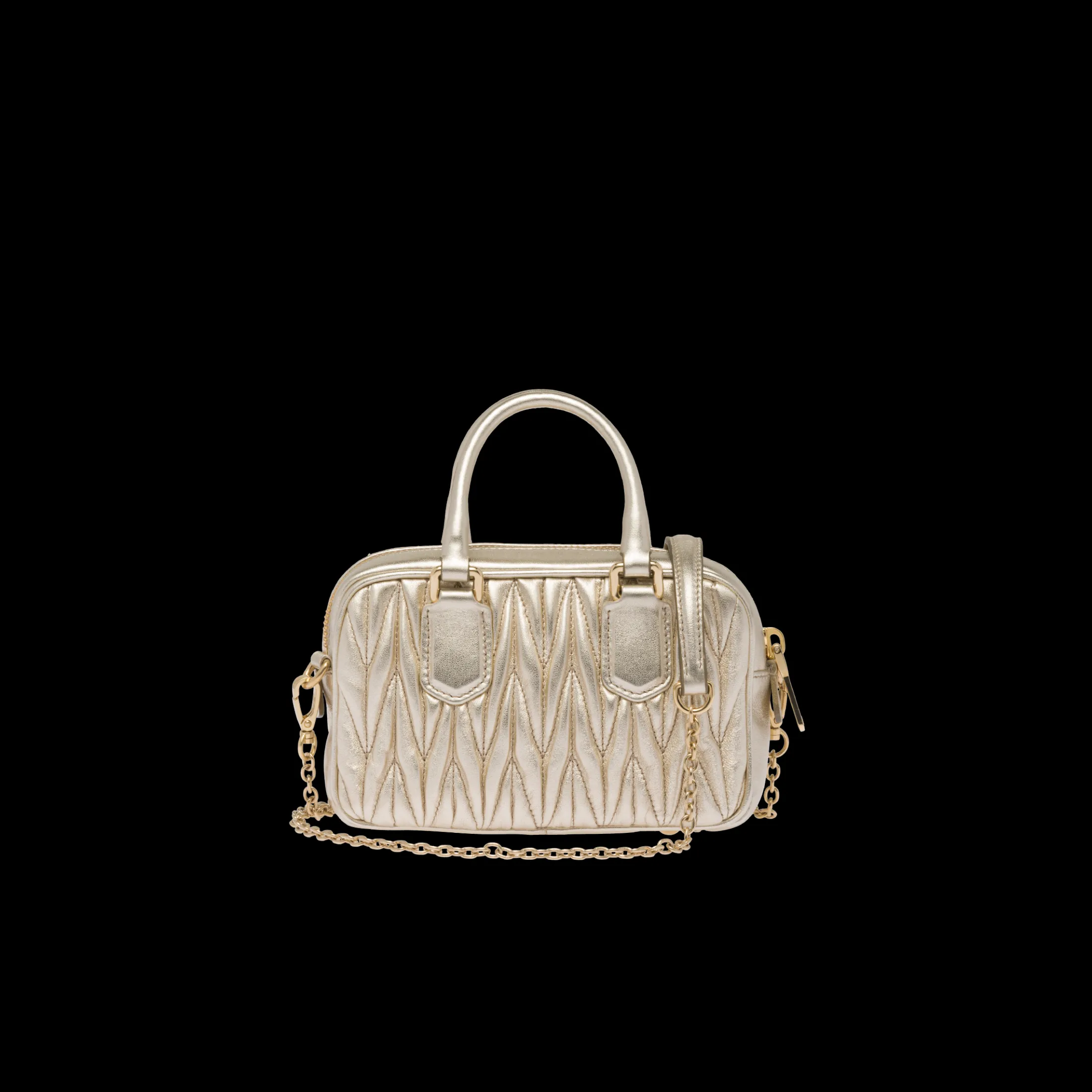 Pyrite Arcadie Matelassé Nappa Leather Mini-bag | Miu Miu