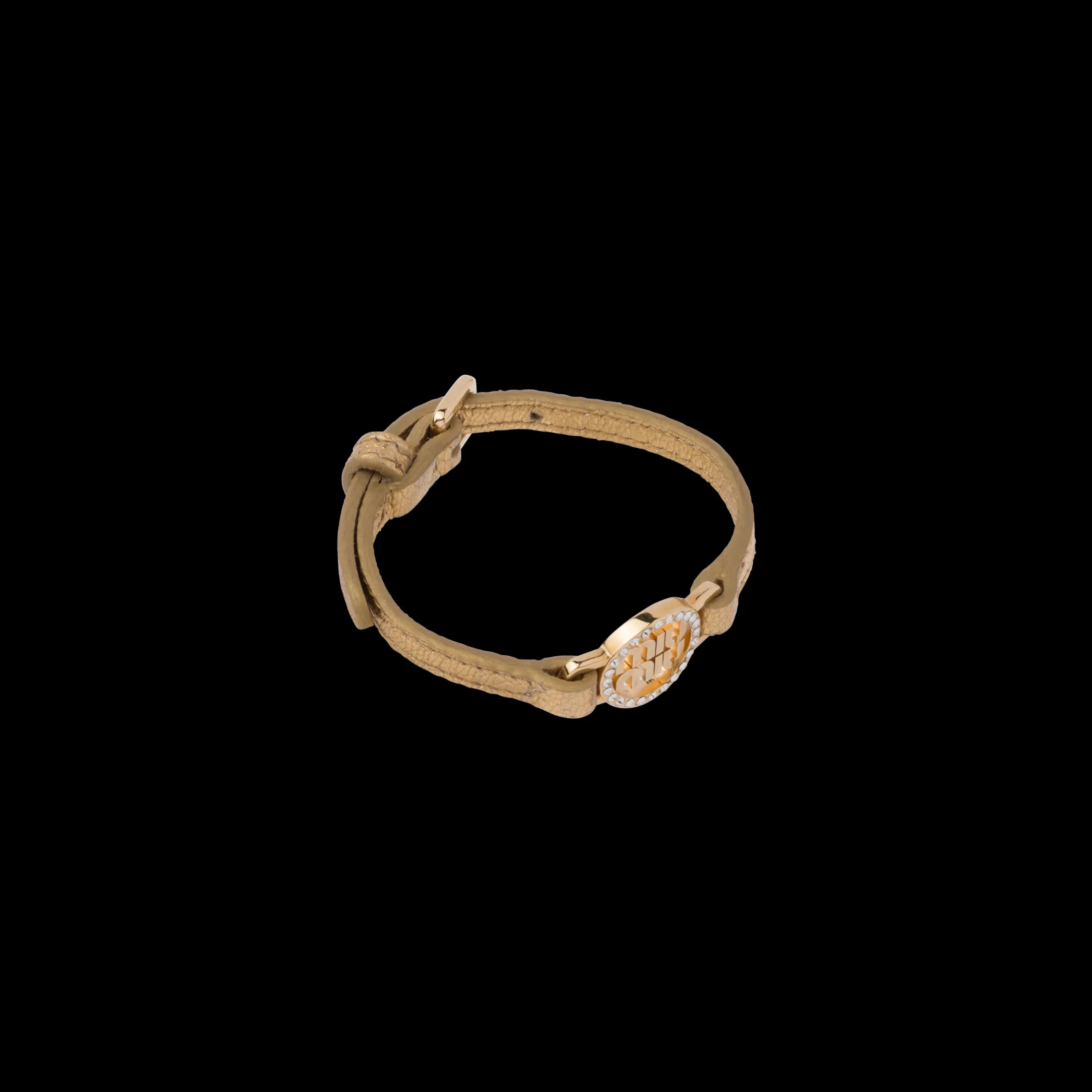 Pyrite Madras Leather Bracelet | Miu Miu