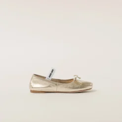 Pyrite Mordoré Nappa Leather Ballerinas | Miu Miu