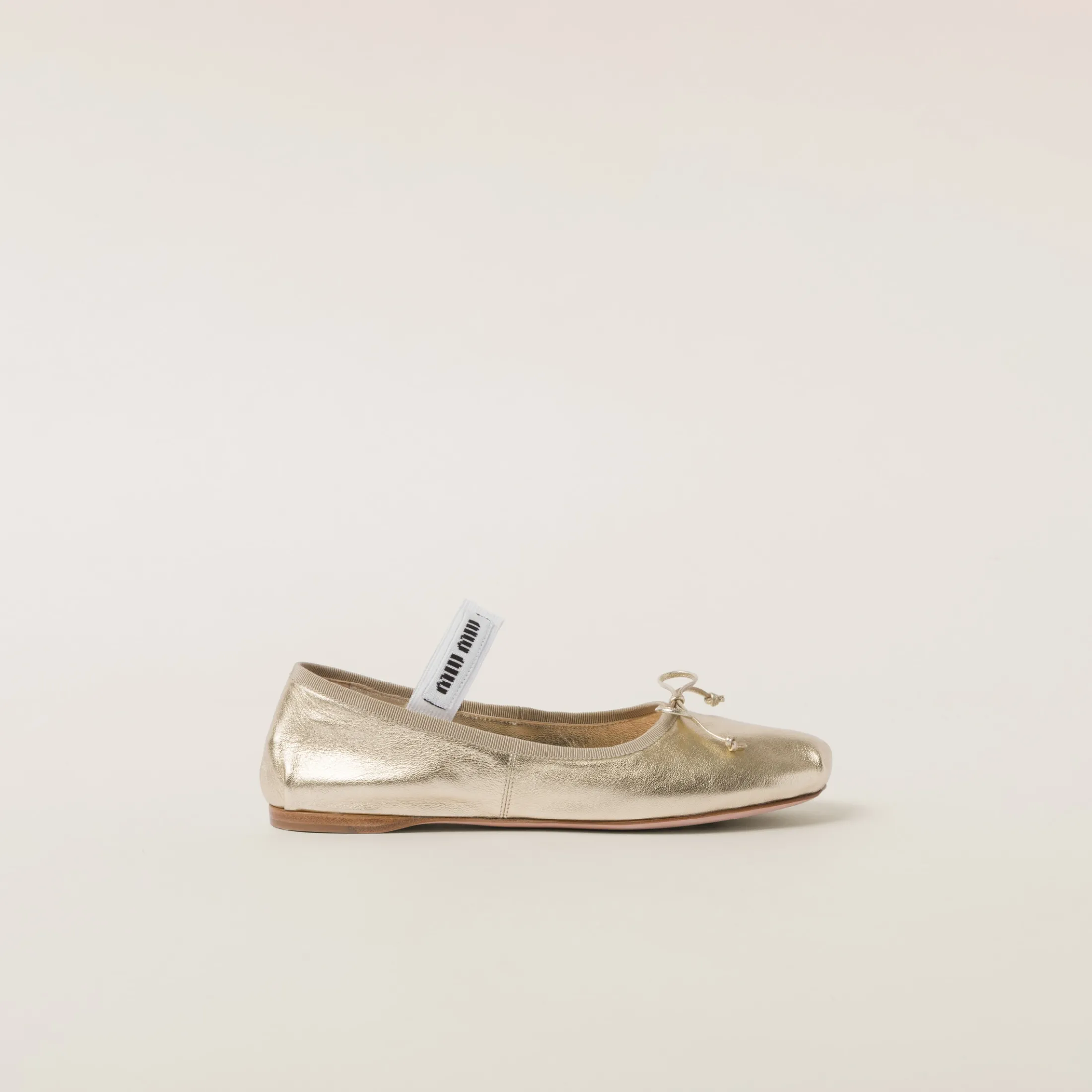 Pyrite Mordoré Nappa Leather Ballerinas | Miu Miu