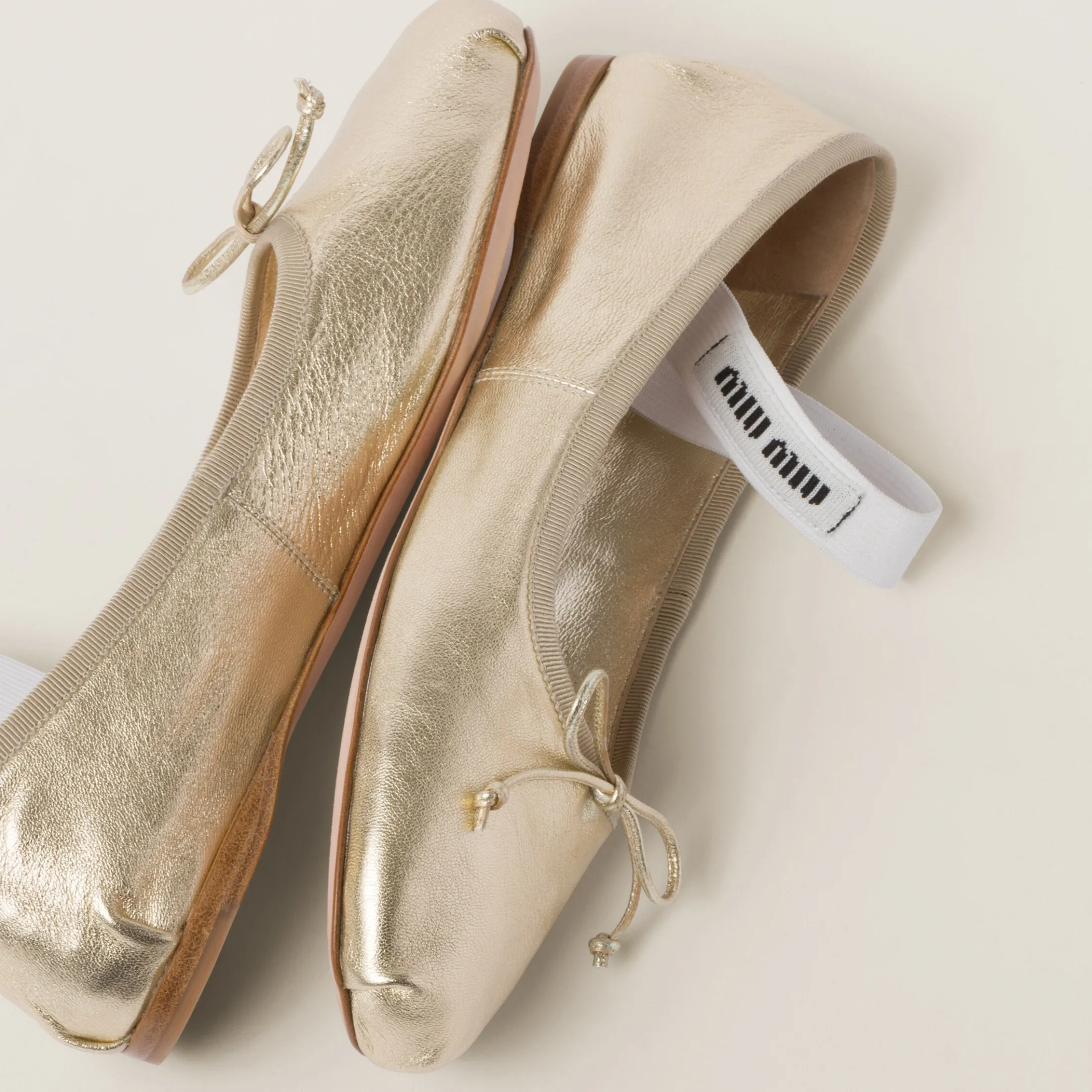 Pyrite Mordoré Nappa Leather Ballerinas | Miu Miu