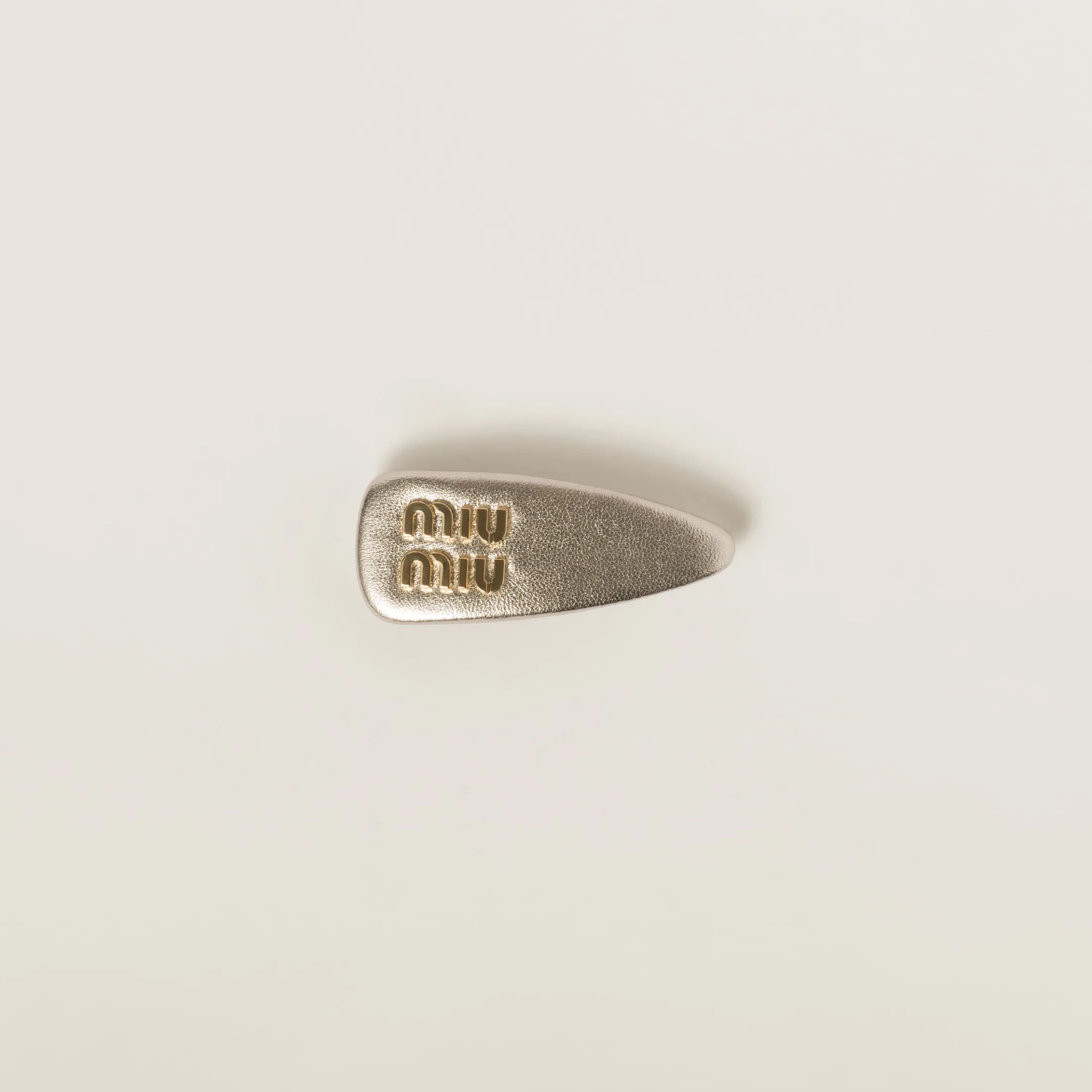 Pyrite Nappa Leather Hair Clip | Miu Miu