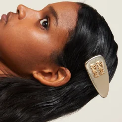 Pyrite Nappa Leather Hair Clip | Miu Miu