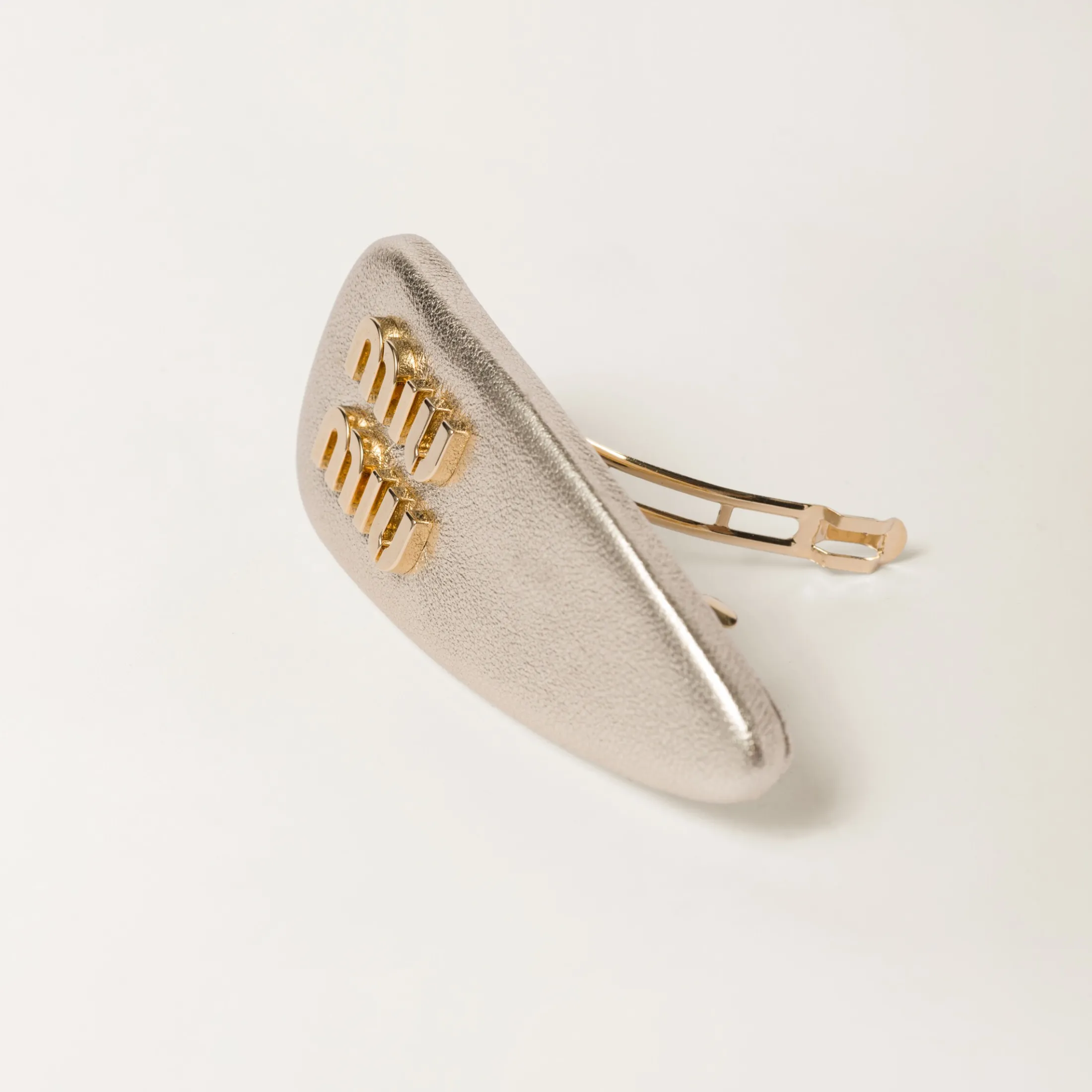 Pyrite Nappa Leather Hair Clip | Miu Miu