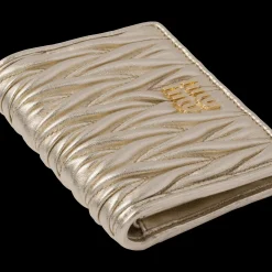 Pyrite Small Matelassé Nappa Leather Wallet | Miu Miu