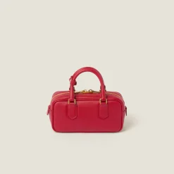 Red Arcadie Leather Bag | Miu Miu