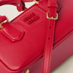 Red Arcadie Leather Bag | Miu Miu