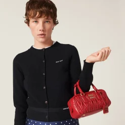 Red Arcadie Matelassé Nappa Leather Bag | Miu Miu
