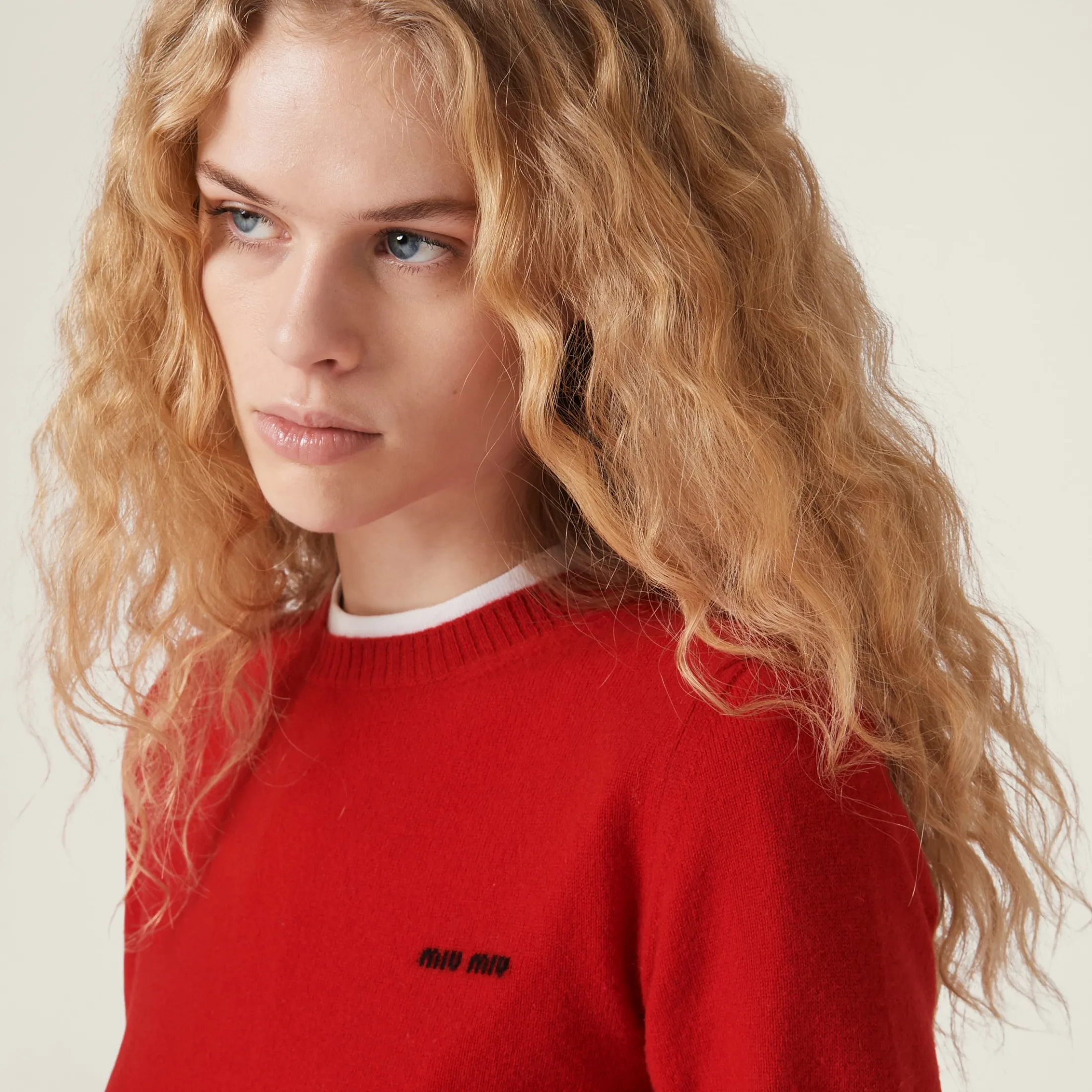 Red Cashmere Sweater | Miu Miu