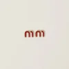 Red Enameled Metal Earrings | Miu Miu