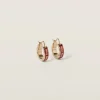 Red Enameled Metal Earrings | Miu Miu
