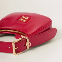 Red Leather Hobo Bag | Miu Miu