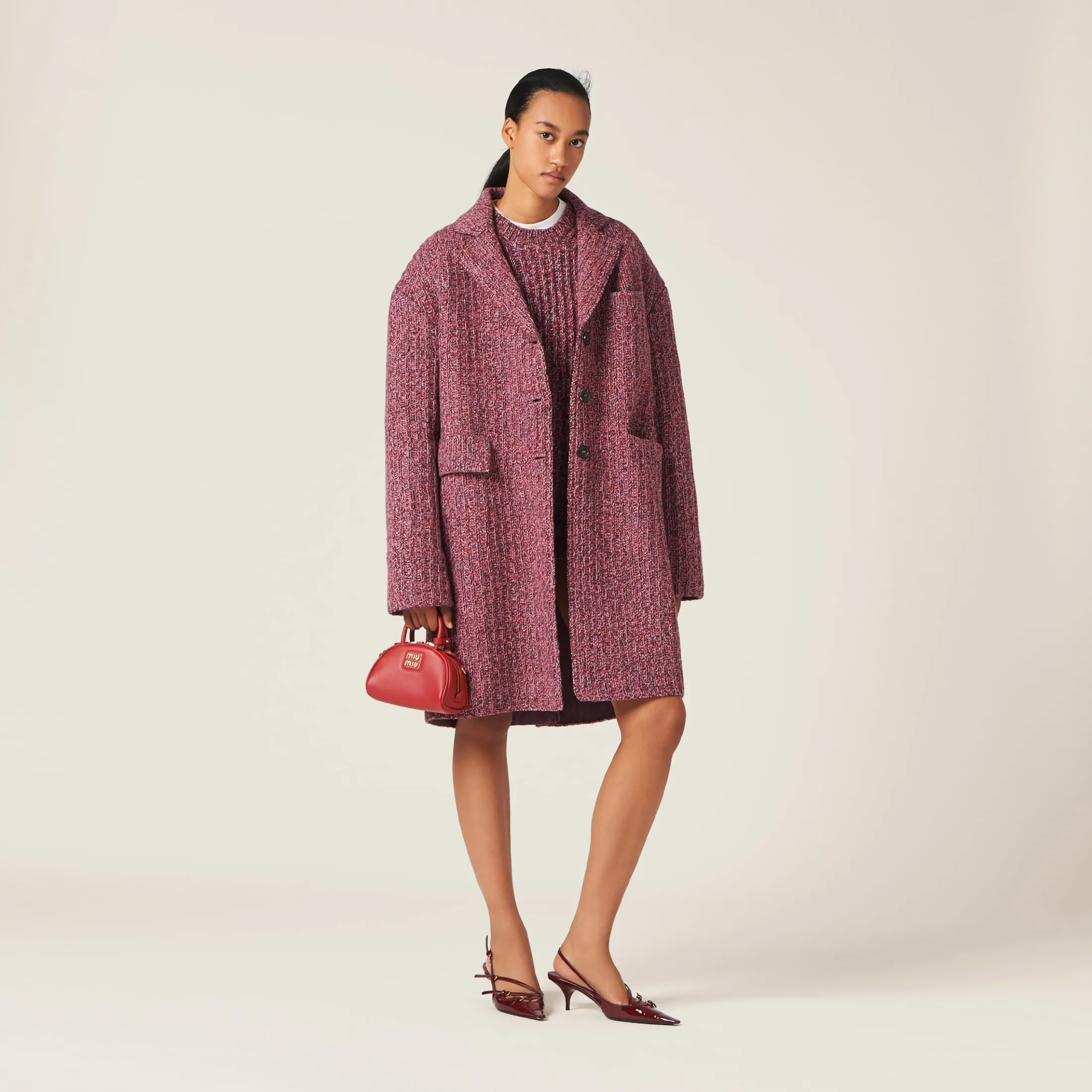 Red Leather Top-handle Bag | Miu Miu
