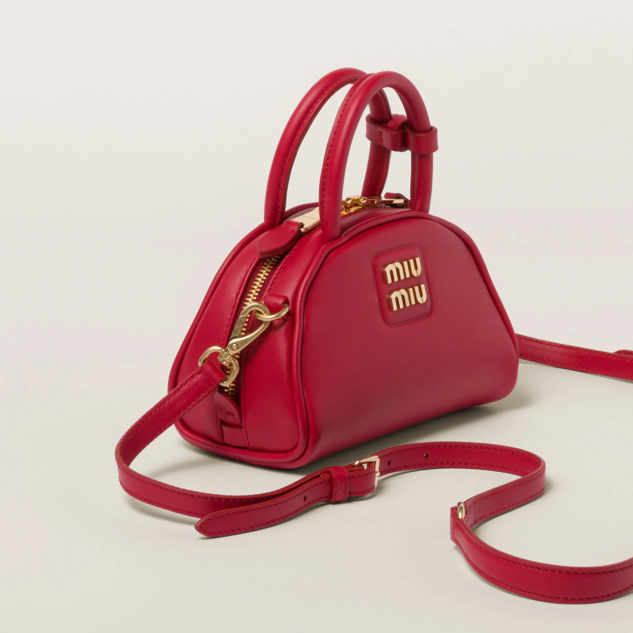 Red Leather Top-handle Bag | Miu Miu