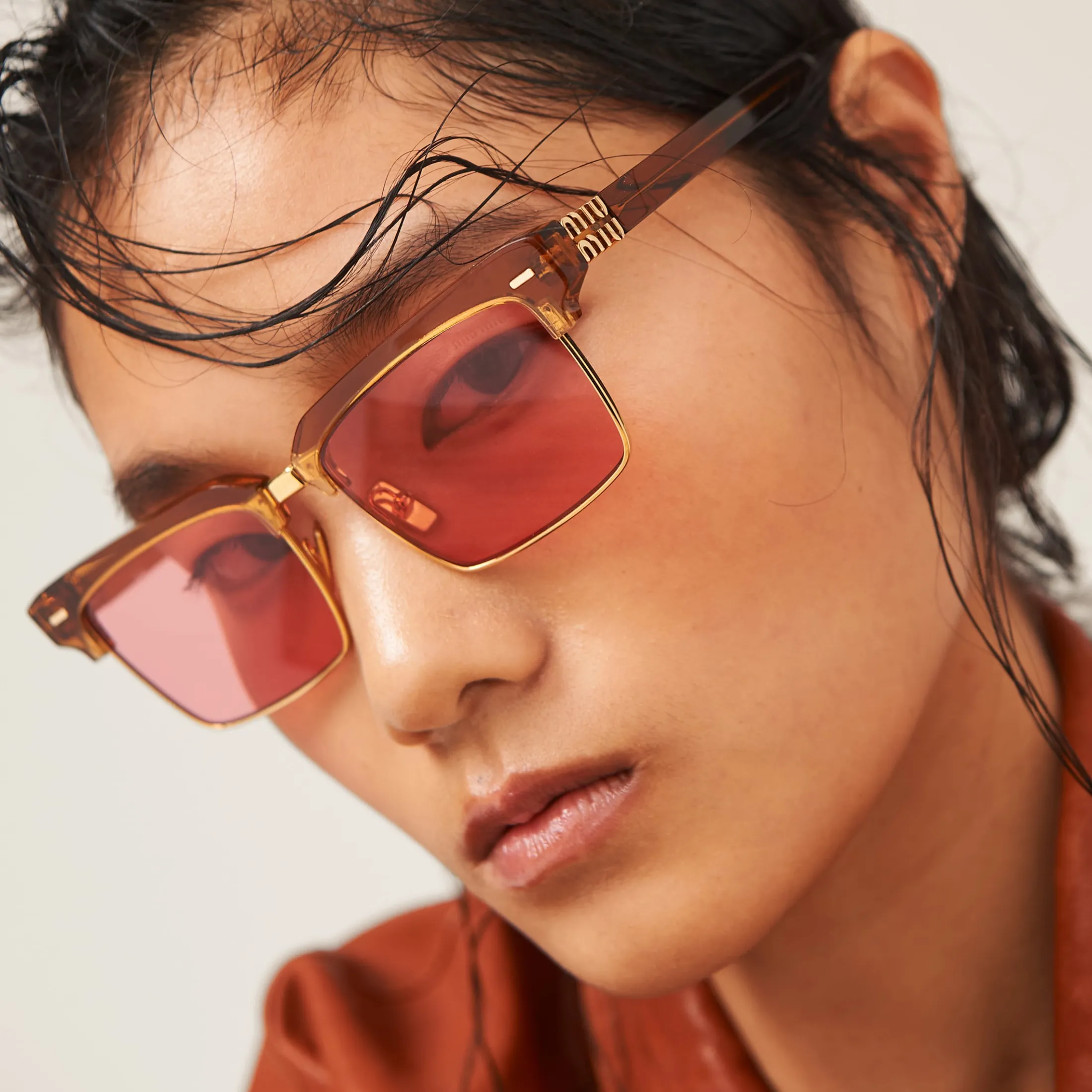 Red Lenses Miu Miu Runway Sunglasses | Miu Miu