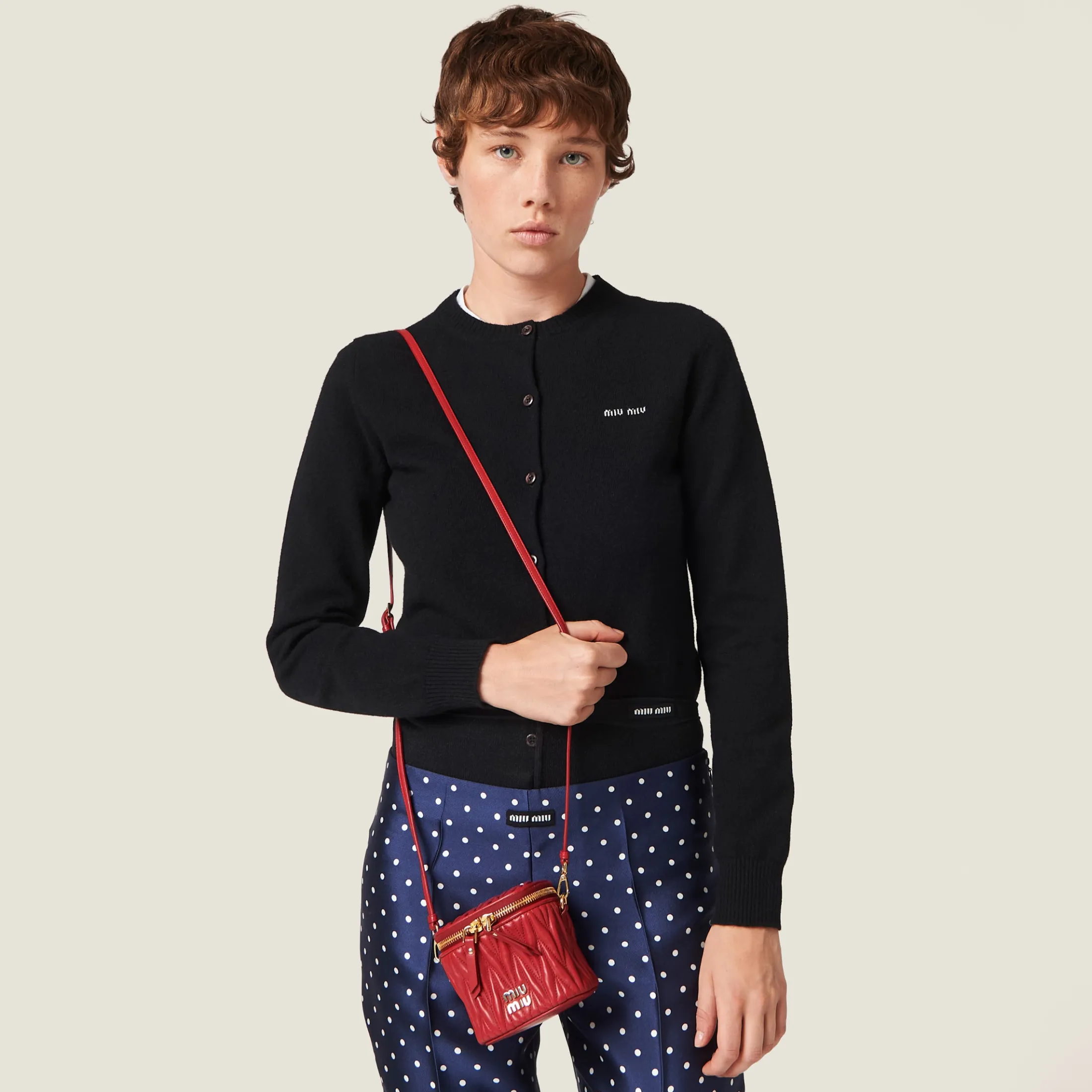 Red Matelassé Nappa Leather Micro Bag | Miu Miu