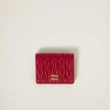 Red Small Matelassé Nappa Leather Wallet | Miu Miu