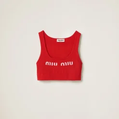 Red Viscose Top | Miu Miu