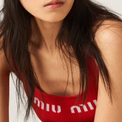 Red Viscose Top | Miu Miu