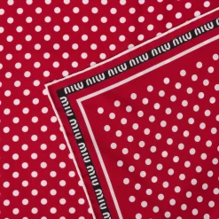 Red/black Printed Twill Scarf | Miu Miu