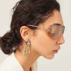 Rose Gold Lenses Miu Miu Runway Sunglasses | Miu Miu