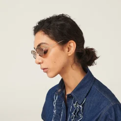 Rose Gold Lenses Miu Miu Logo Sunglasses | Miu Miu