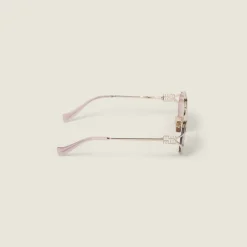 Rose Gold Lenses Miu Miu Logo Sunglasses | Miu Miu