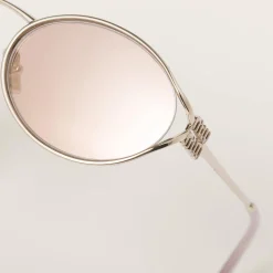 Rose Gold Lenses Miu Miu Logo Sunglasses | Miu Miu