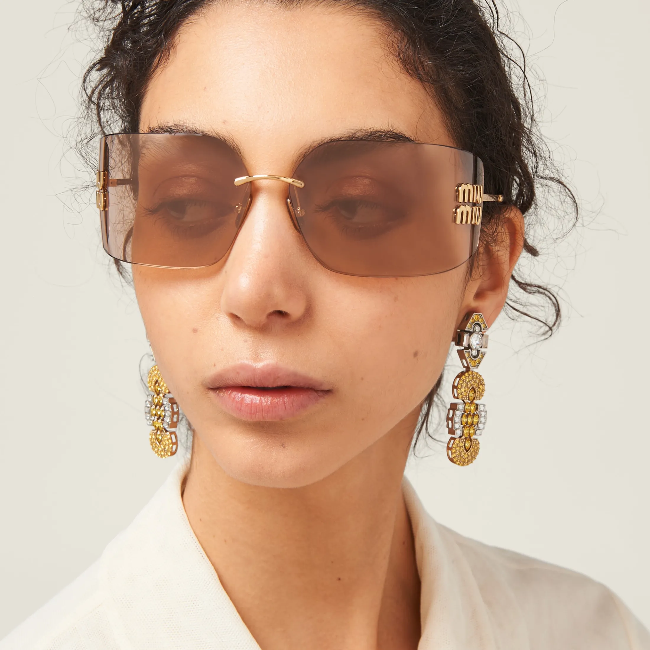 Rose Gold Lenses Miu Miu Runway Sunglasses | Miu Miu