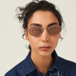 Rose Gold Lenses Miu Miu Logo Sunglasses | Miu Miu