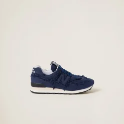 Royal Blue New Balance 574 X Miu Miu Denim Sneakers | Miu Miu