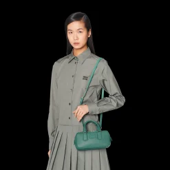 Sage Green Arcadie Leather Bag | Miu Miu