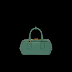 Sage Green Arcadie Leather Bag | Miu Miu
