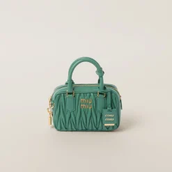 Sage Green Arcadie Matelassé Nappa Leather Bag | Miu Miu