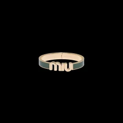 Sage Green Enameled Metal Bracelet | Miu Miu