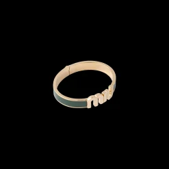 Sage Green Enameled Metal Bracelet | Miu Miu