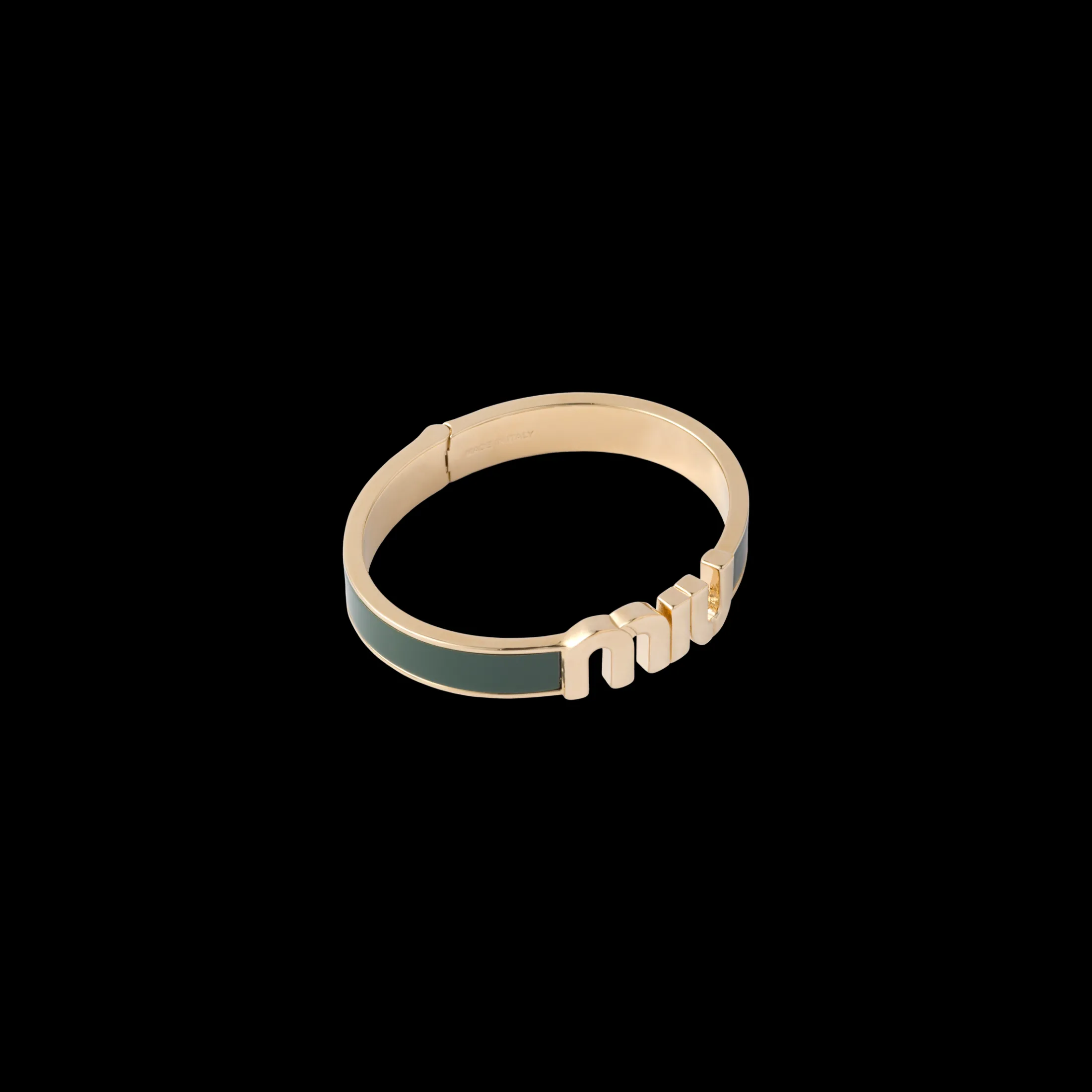 Sage Green Enameled Metal Bracelet | Miu Miu