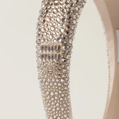 Sand Beige Duchess Headband | Miu Miu