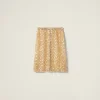 Sand Beige Embroidered Organza Skirt | Miu Miu