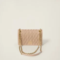 Sand Beige Matelassé Nappa Leather Mini-bag | Miu Miu