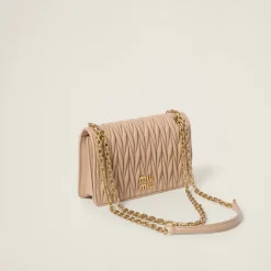 Sand Beige Matelassé Nappa Leather Mini-bag | Miu Miu