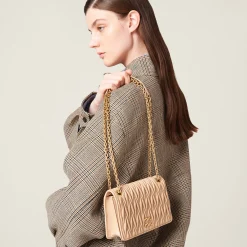 Sand Beige Matelassé Nappa Leather Mini-bag | Miu Miu
