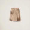 Sand Beige Velour Skirt | Miu Miu