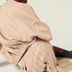 Sand Beige Velour Skirt | Miu Miu