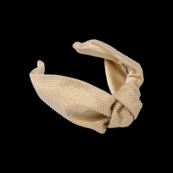 Sand Beige Velvet Headband | Miu Miu
