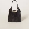 Sand/coffee Ivy Leather Bag | Miu Miu